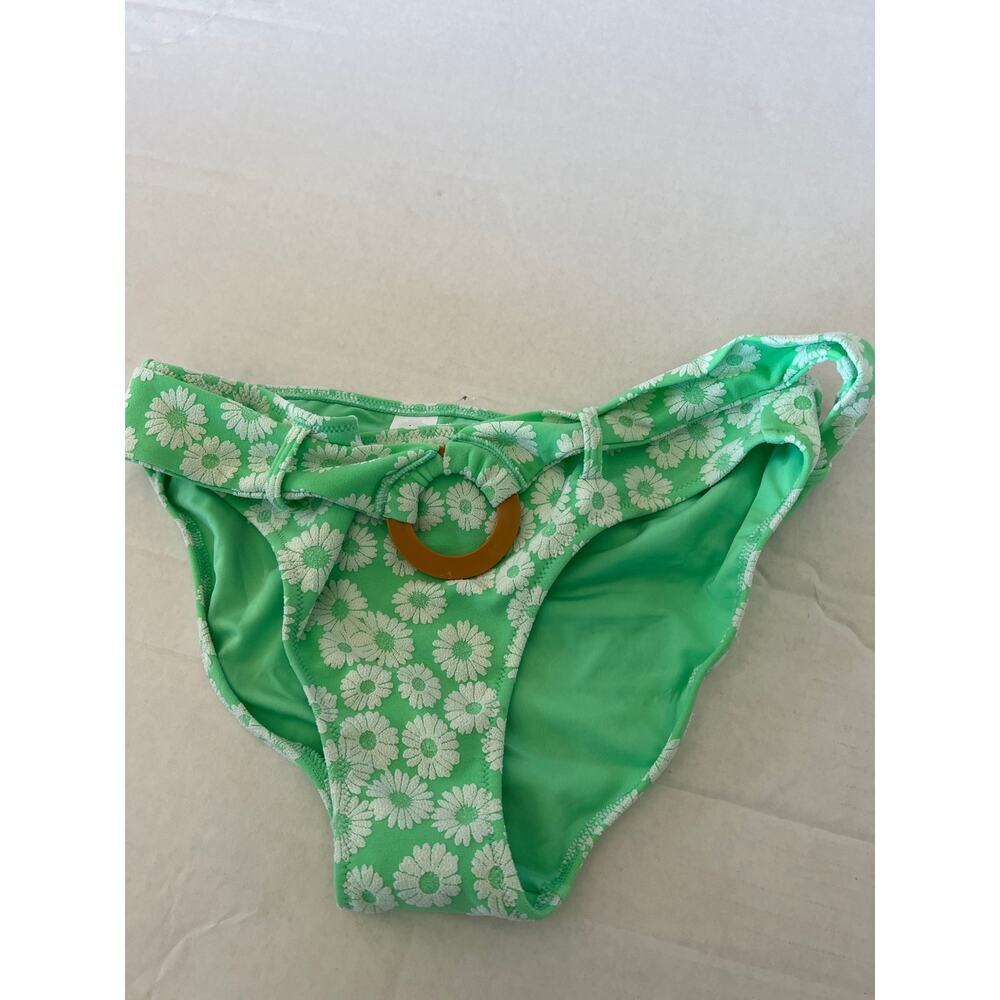 Aerie Green Floral Bikini Bottoms